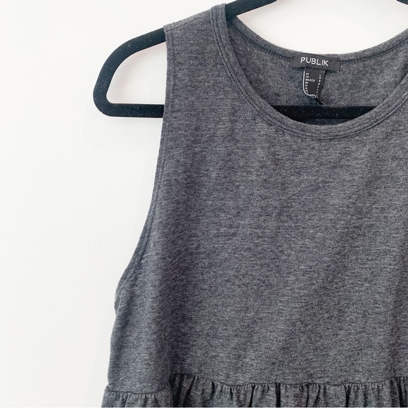 PUBLIK | Gray Babydoll Tank Size L - Picture 2 of 7